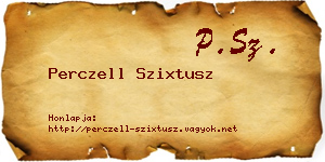 Perczell Szixtusz névjegykártya